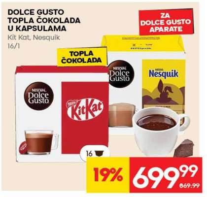 DOLCE GUSTO TOPLA ČOKOLADA U KAPSULAMA