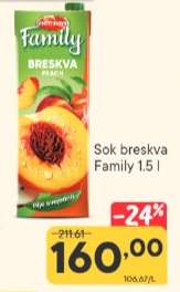 Sok breskva Family 1.5 l