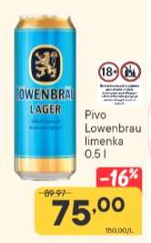 Pivo Lowenbrau limenka 0.5 l