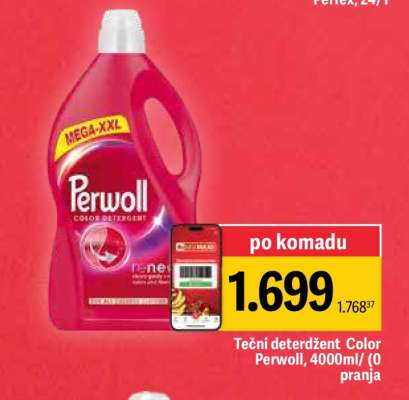 Tečni deterdžent Color Perwoll, 4000ml
