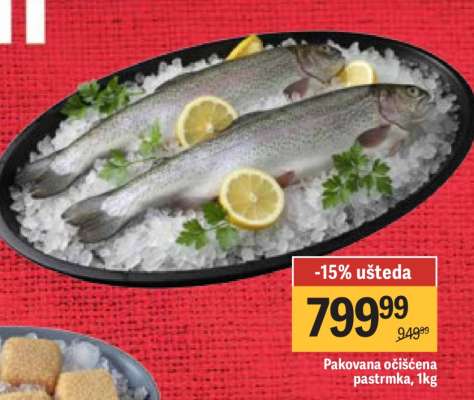 Pakovana očišćena pastrmka, 1kg