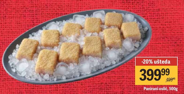 Panirani oslić, 500g