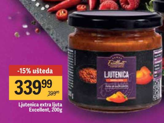 Ljutenica extra ljuta Excellent, 200g