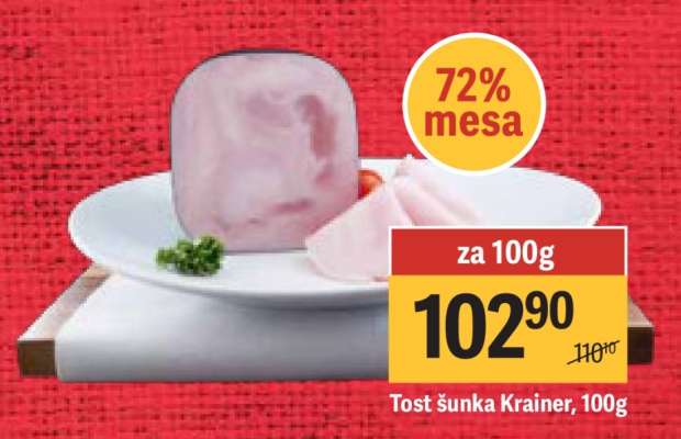 Tost šunka Krainer, 100g
