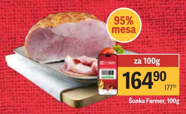 Šunka Farmer, 100g