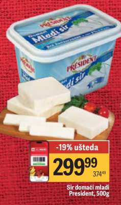 Sir domaći mladi President 500g
