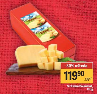 Sir Edam President 100g