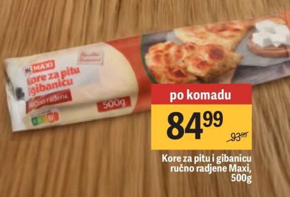 Kore za pitu i gibanicu ručno radjene Maxi, 500g