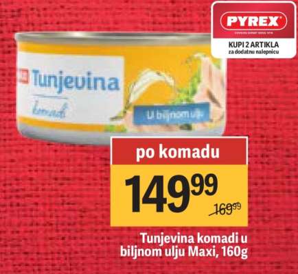 Tunjevina komadi u biljnom ulju Maxi 160g