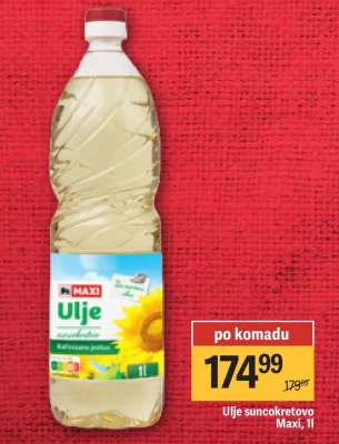 Ulje suncokretovo Maxi, 1l