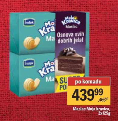Maslac Moja Kravica, 2x125g