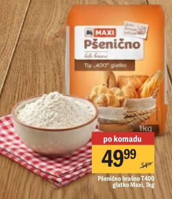 Pšenično brašno T400 glatko Maxi 1kg