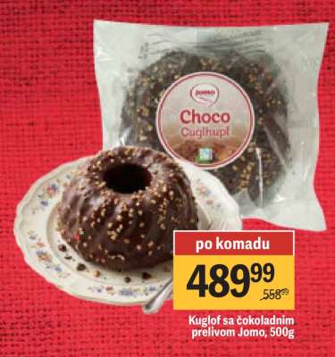 Kuglof sa čokoladnim prelivom Jomo, 500g