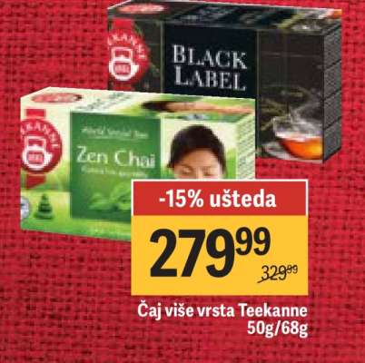 Čaj više vrsta Teekanne 50g 68g