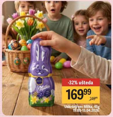 Uskršnji zec Milka, 45g