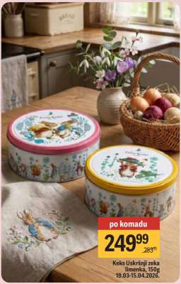 Keks Uskršnji zeka limenka 150g