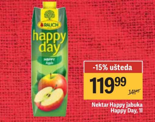 Nektar Happy jabuka Happy Day, 1l