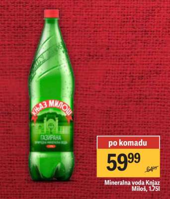 Mineralna voda Knjaz Miloš, 1.75l