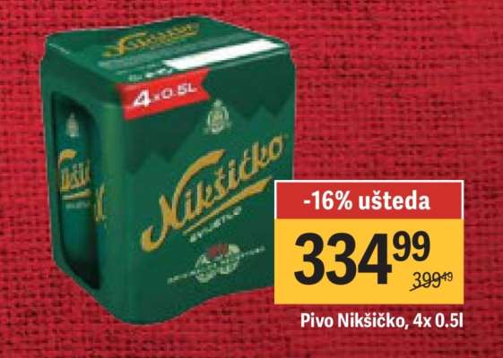 Pivo Nikšićko 4x 0.5l