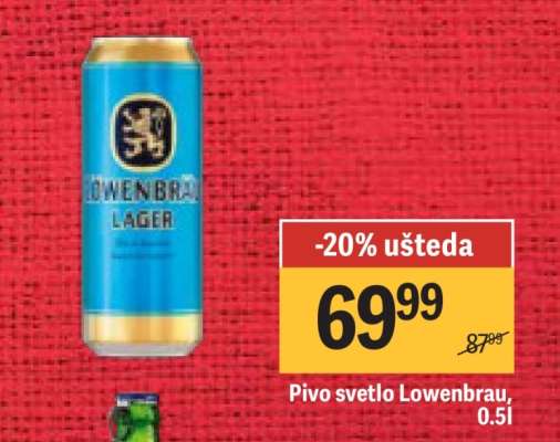 Pivo svetlo Lowenbrau 0.5l