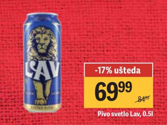 Pivo svetlo Lav 0.5l