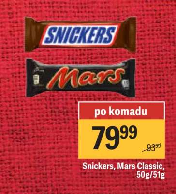 Snickers, Mars Classic, 50g/51g