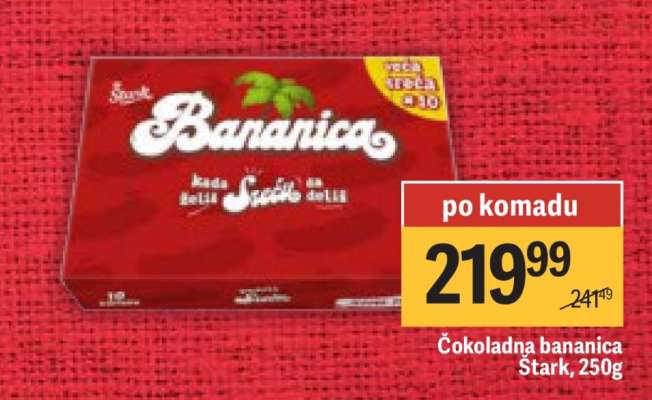 Čokoladna bananica Štark 250g