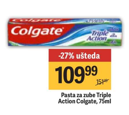 Pasta za zube Triple Action Colgate 75ml