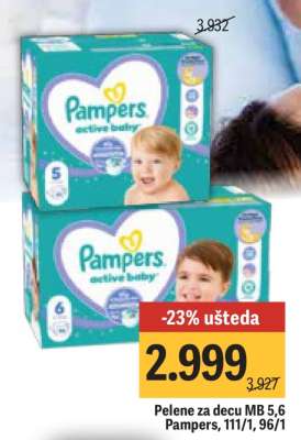 Pelene za decu MB 5,6 Pampers, 111/1, 96/1