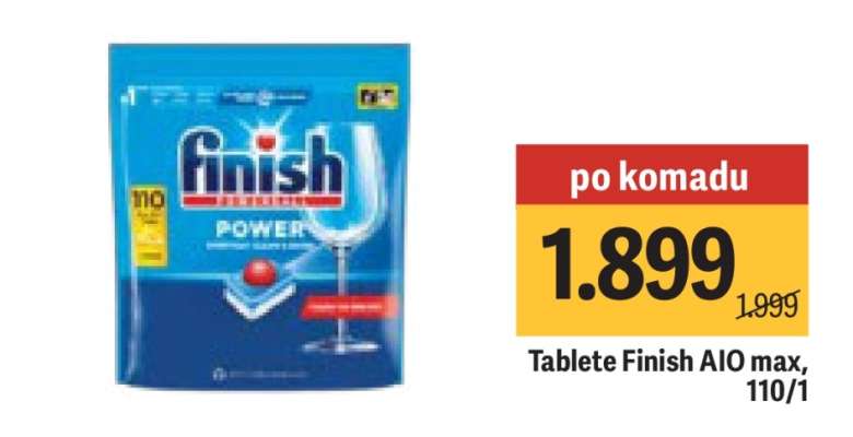 Tablete Finish AIO max, 110/1
