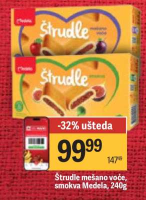 Štrudle mešano voće smokva Medela 240g
