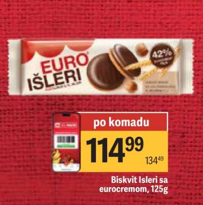 Biskvit Išleri sa eurocremom 125g
