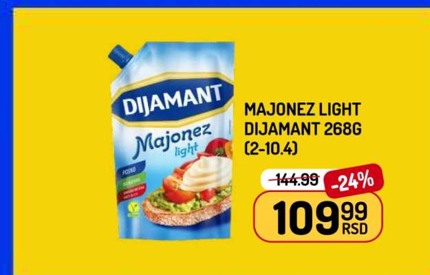 Majonez light Dijamant 268g