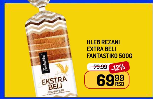 Hleb Rezani Extra Beli Fantastiko 500g