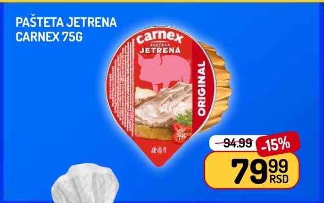 PAŠTETA JETRENA CARNEX 75g