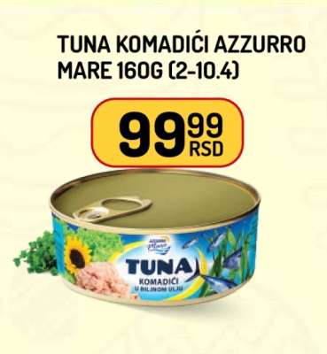 Tuna Komadići Azzurro Mare 160g