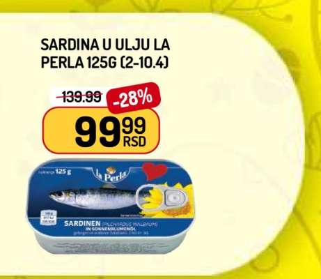 Sardina u ulju La Perla 125g