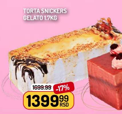 Torta Snickers Gelato 1.7kg