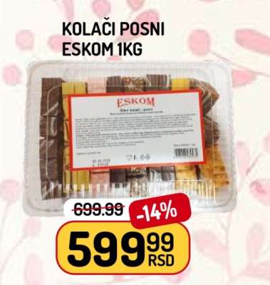 KOLAČI POSNI ESKOM 1kg