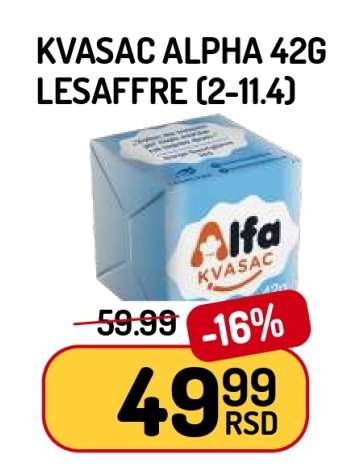 KVASAC ALPHA 42G LESAFFRE