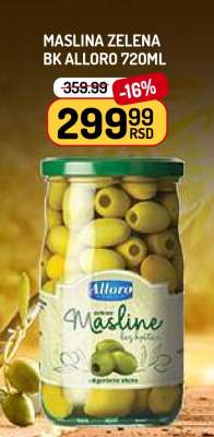 MASLINA ZELENA BK ALLORO 720ml