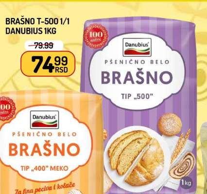 BRAŠNO T-500 1/1 DANUBIUS 1KG