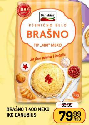 Brašno T-400 meko 1kg Danubius