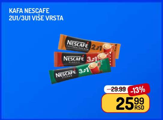 Kafa Nescafe 2u1, 3u1 više vrsta