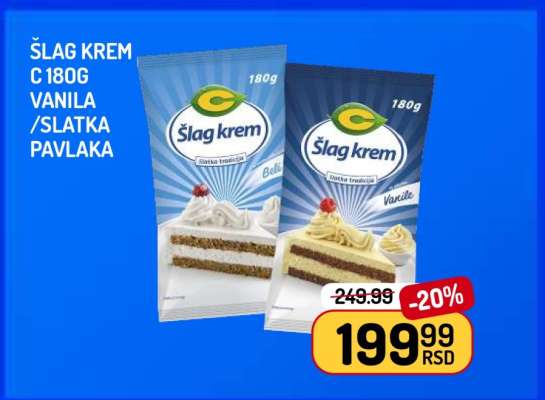 Šlag Krem C 180g Vanila/Slatka Pavlaka