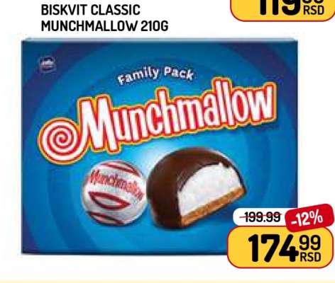 Biskvit Classic Munchmallow 210g