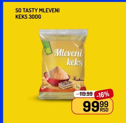 SO TASTY MLEVENI KEKS 300g