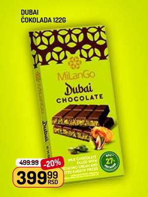 Dubai Čokolada 122g