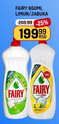 FAIRY 650ML LIMUN/JABUKA