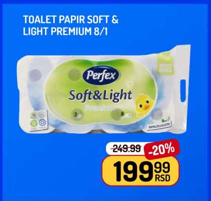 TOALET PAPIR SOFT&LIGHT PREMIUM 8/1